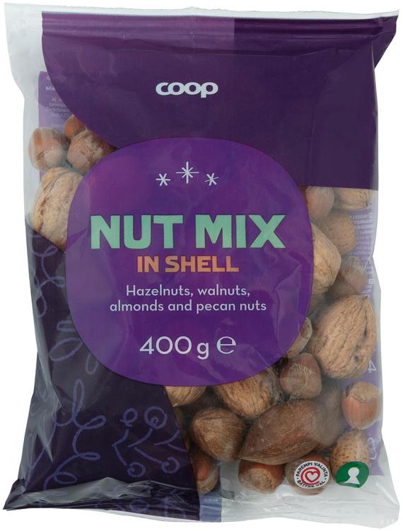 Coop kuorellinen pähkinäsekoitus 400 g