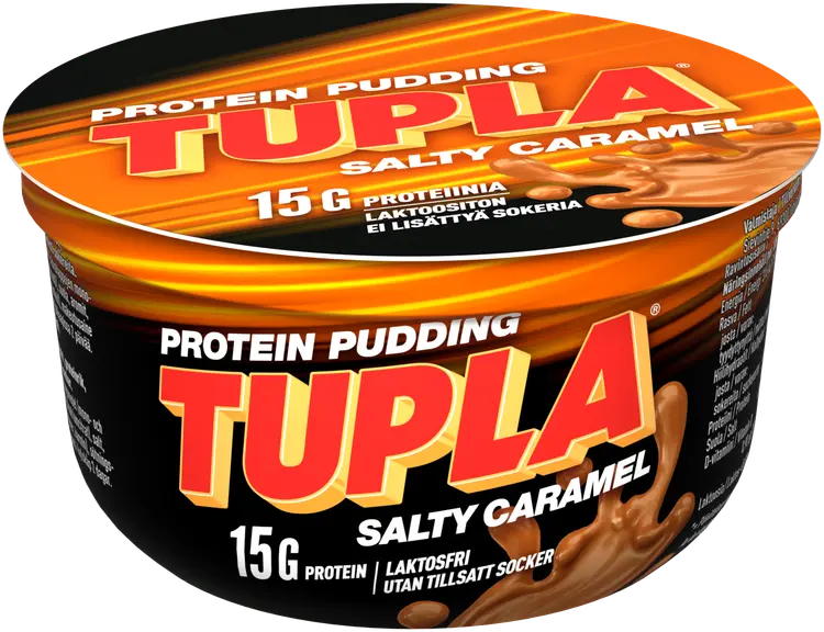 Maitokolmio TUPLA laktoositon suolaisen kinuskinmakuinen proteiinivanukas 150g