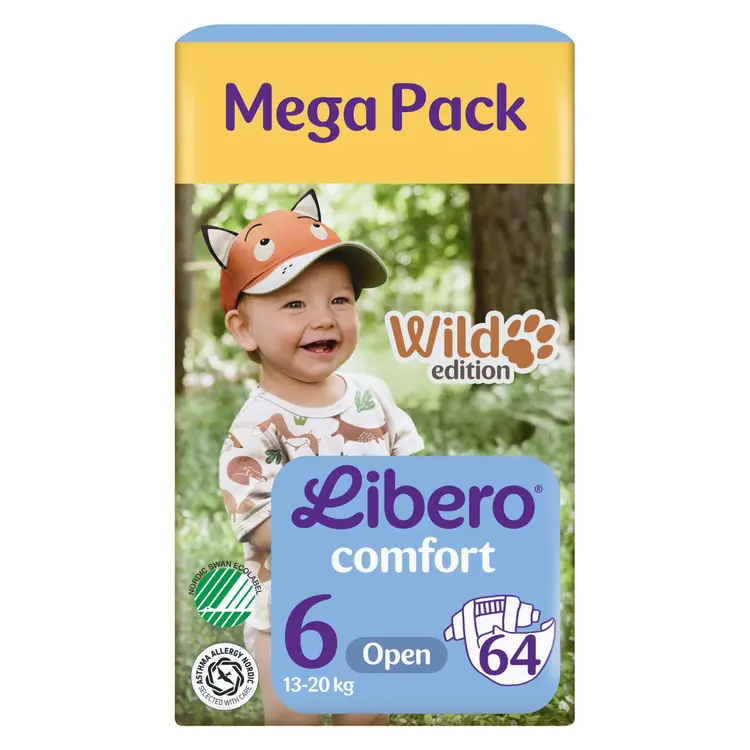 LIBERO Comfort teippivaippa koko 6, 64kpl, 13-20kg