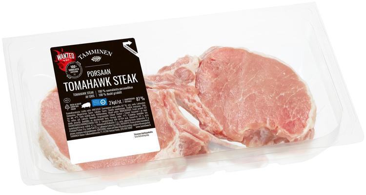 Tamminen Porsaan Tomahawk steak 2kpl/n500g