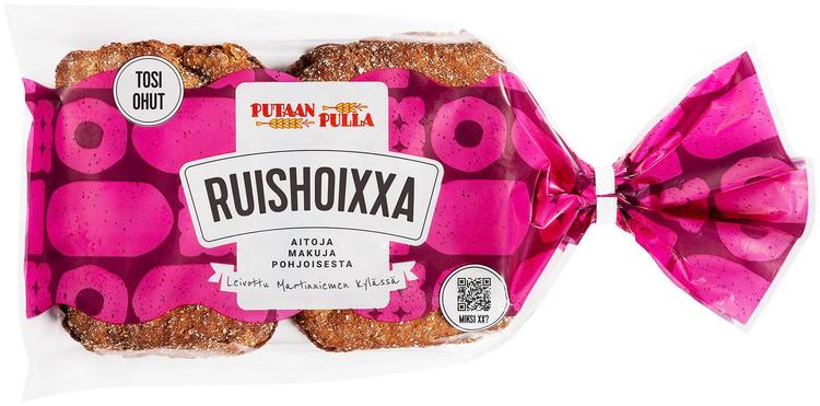 PutaanPulla Ruishoixxa 6 kpl/200g halkaistu täysjyväruispalaleipä