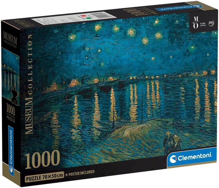 Puzzle 1000 Starry Night Over the Rhone Clementoni