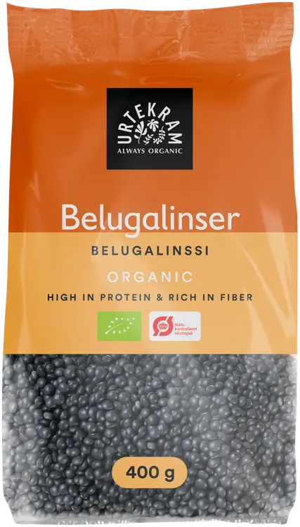 Urtekram luomu Belugalinssi 400g