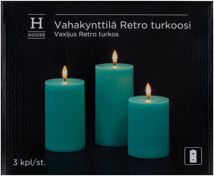 Vahaküünal retro 3 tk