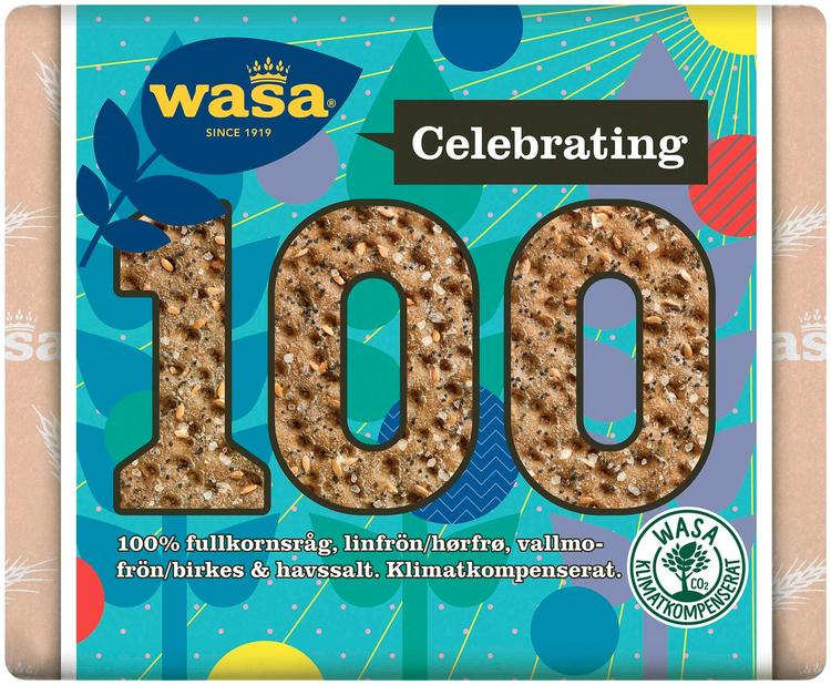 Wasa 245g 100 vuotta Siemenet & Merisuola Näkkileipä
