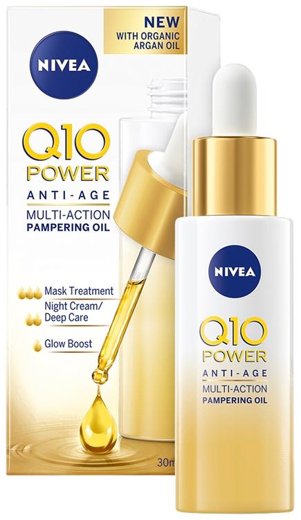 NIVEA 30ml Q10 POWER Anti-Age Multi-Action Pampering Oil -kasvoöljy
