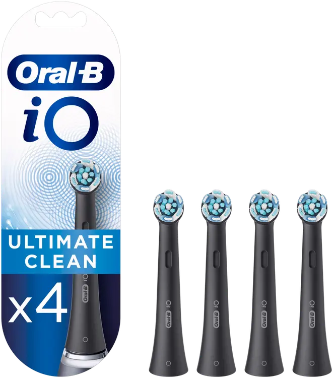 Oral-B Vaihtoharjat iO Ultimate Clean Black 4 kpl