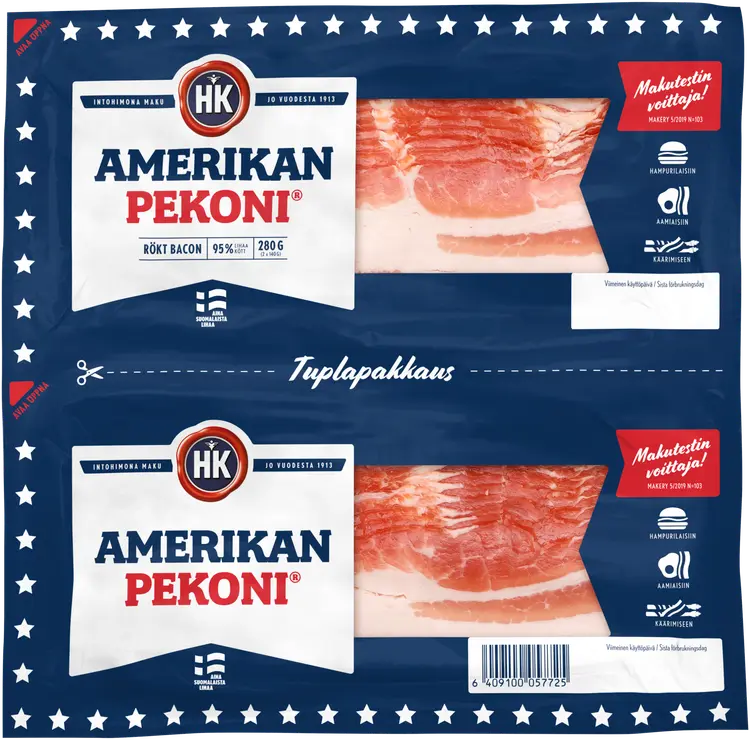 HK Amerikan pekoni® Tuplapakkaus 280 g