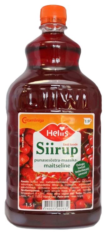 Heliis punasesõstra-maasika siirup 1,5L