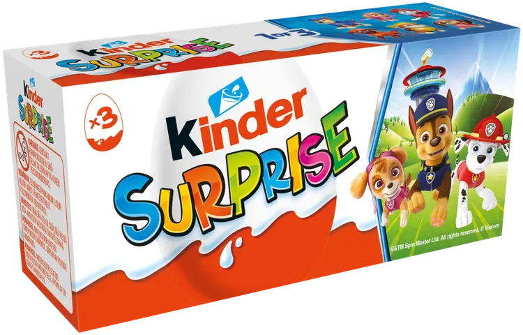 Kinder Surprise maitosuklaahahmo maitoisalla sisäpinnalla. sisältää lelun 3x20g
