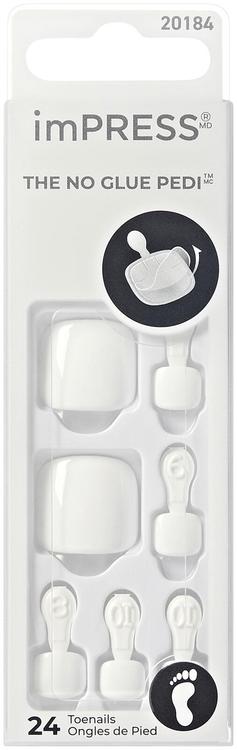 Kiss imPress Toenails - Simply White 24kpl