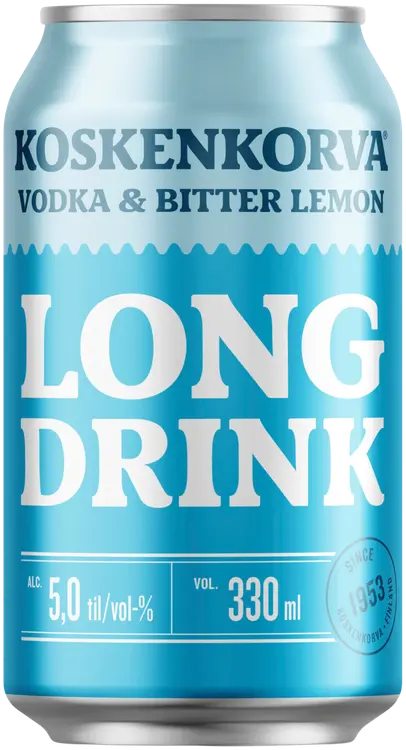 Koskenkorva Long Drink Vodka Bitter Lemon 5% 33cl CAN