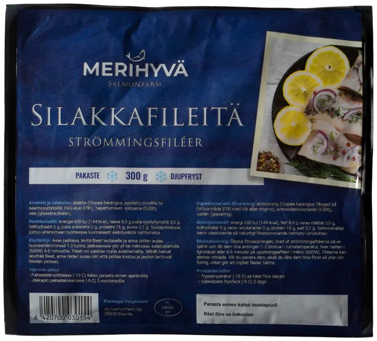 Merihyvät irtopakastettu Silakkafilee 300g