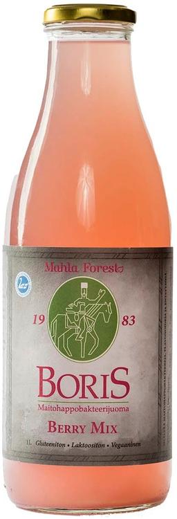 Boris-maitohappobakteerijuoma 1L Berry Mix