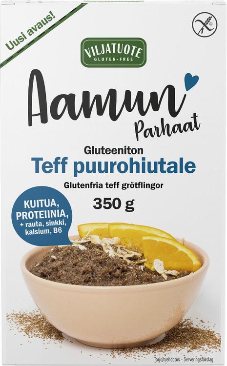 Virtasalmen Viljatuote Aamun parhaat Gluteeniton teff puurohiutale 350g