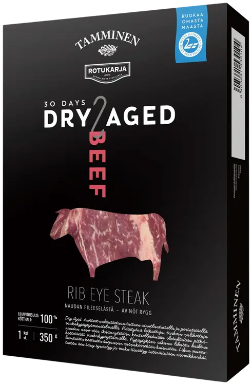 Tamminen Rotukarja naudan Dry Aged Rib Eye steak 350g