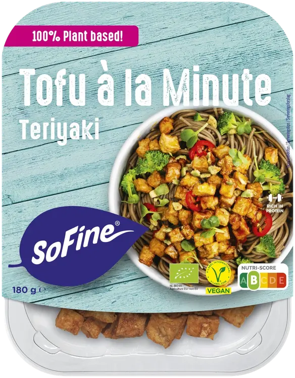 SoFine Tofu à la minute tofu pieces teriyaki organic 180g