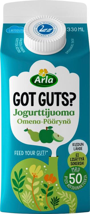 Arla Got Guts? laktoositon omena-päärynä jogurttijuoma 330 ml