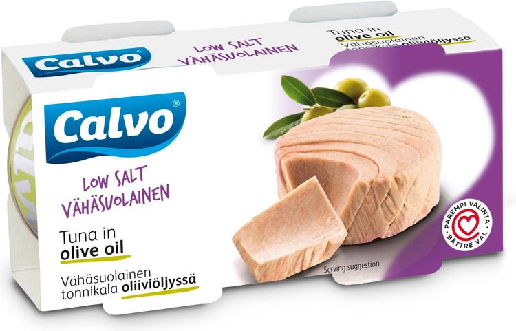 Calvo oliiviöly & vähäsuolainen tonnikala 2x80/52g