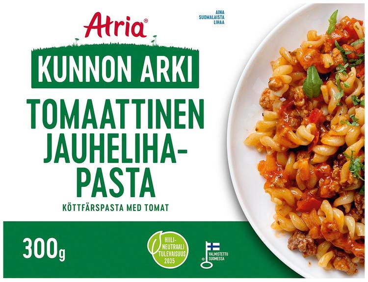 Atria Kunnon Arki Tomaattinen Jauhelihapasta 300g