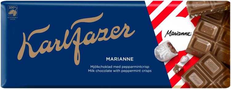 Karl Fazer Marianne piparminttu suklaalevy 200g