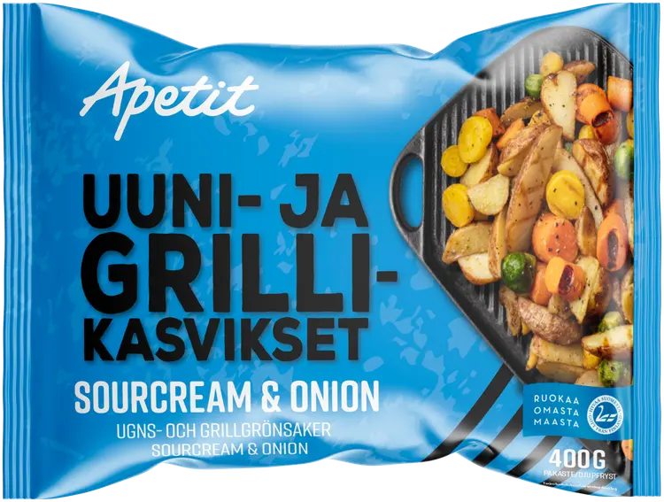 Apetit Uuni-& grillikasvikset Sourcream & onion pakaste 400g