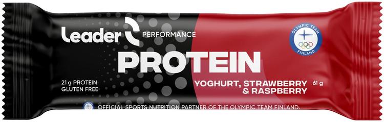 Leader Performance Protein Strawberry & Raspberry proteiinipatukka mansikka-vadelma 61 g