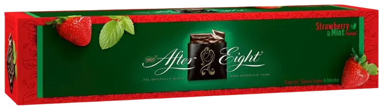 Nestlé After Eight 400g Mansikka minttutäytteistä tummaa suklaata mansikanmaulla