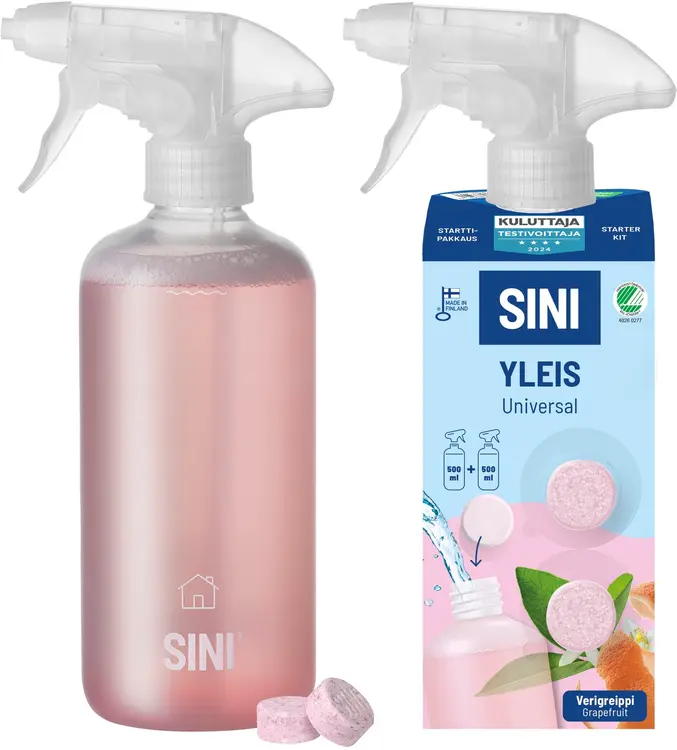SINI Yleispuhdistusaine, starttipakkaus – pullo + 2 tablettia