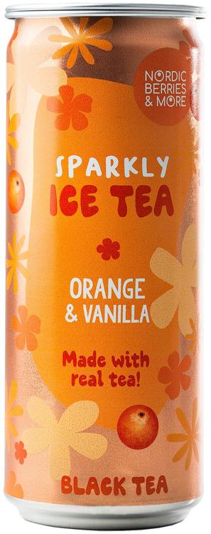 Nordic Berries & More Sparkly Ice Tea Smooth Orange & Vanilla 0,33L TLK