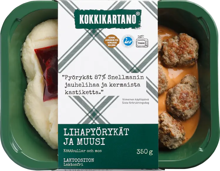 Kokkikartano Lihapyörykät ja muusi 350g