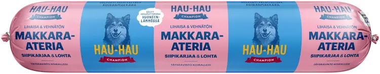 Hau-Hau Champion Makkara-ateria siipikarjaa ja lohta 500 g