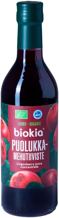 Biokia Luomu puolukkamehutiiviste 350ml