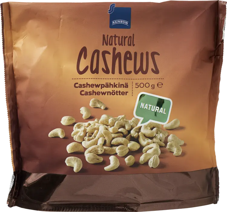 Rainbow 500g cashewpähkinä natural