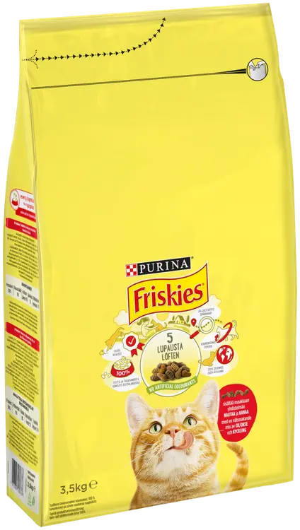 Friskies 3,5kg Adult Nautaa ja Kanaa kissanruoka