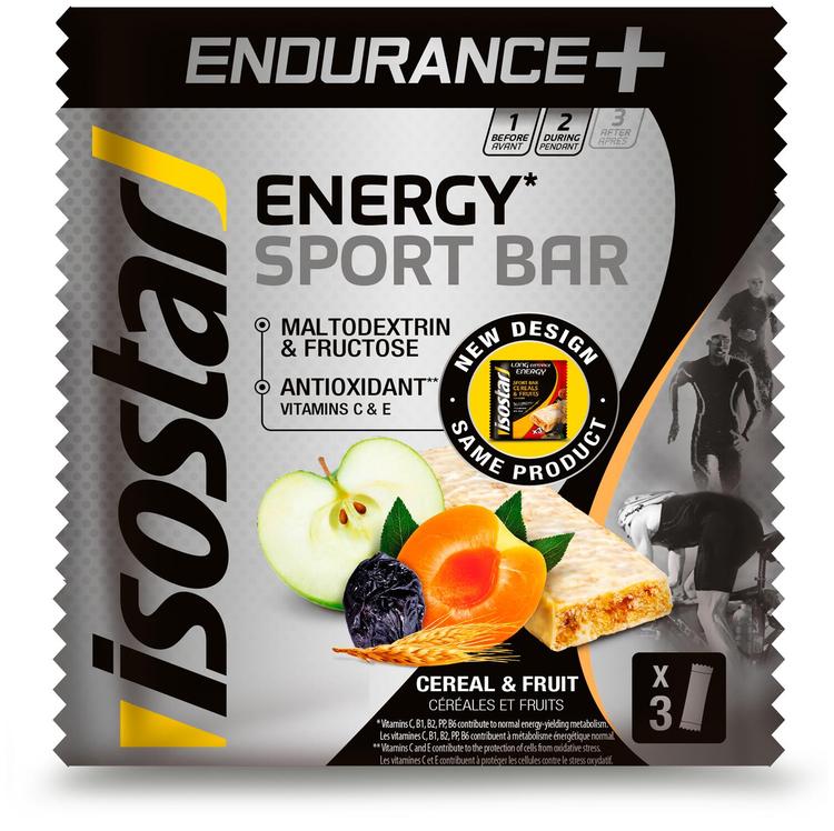 Isostar Puuviljadega süsivesikuterikas energiabatoon 3x40 g