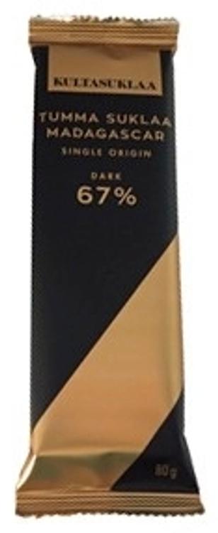 Kultasuklaa Single Origin Madagaskar 67% tumma suklaalevy 80g