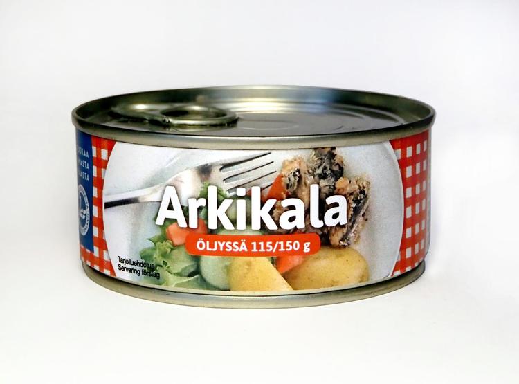 Pielisen kalajaloste Arkikala öljyssä 150 g/115 g