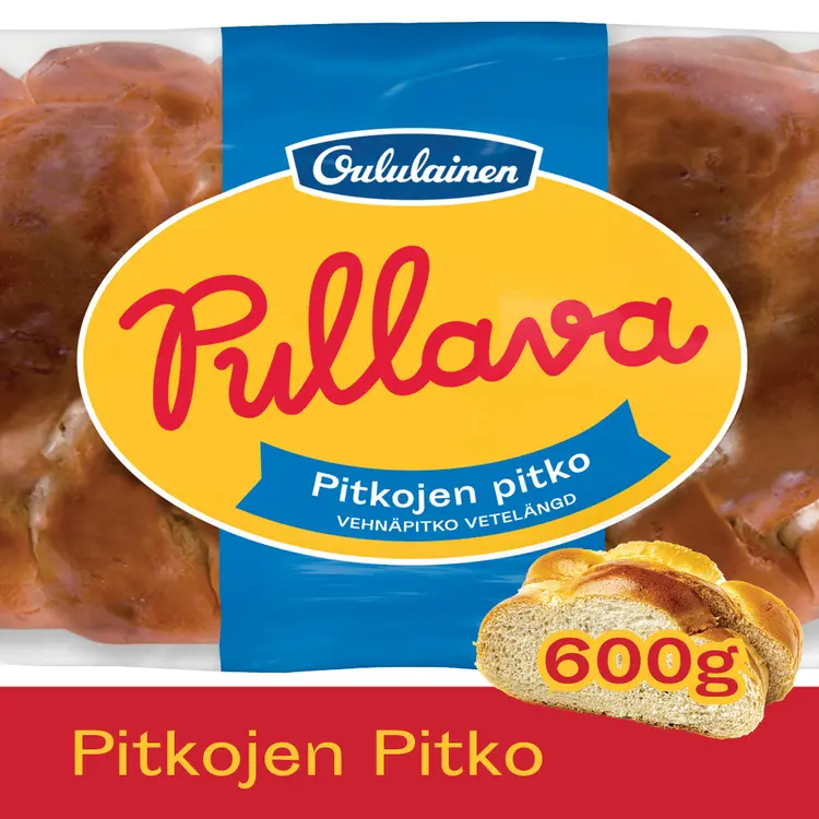 Oululainen Pullava Pitkojen pitko 600g, vehnäpitko