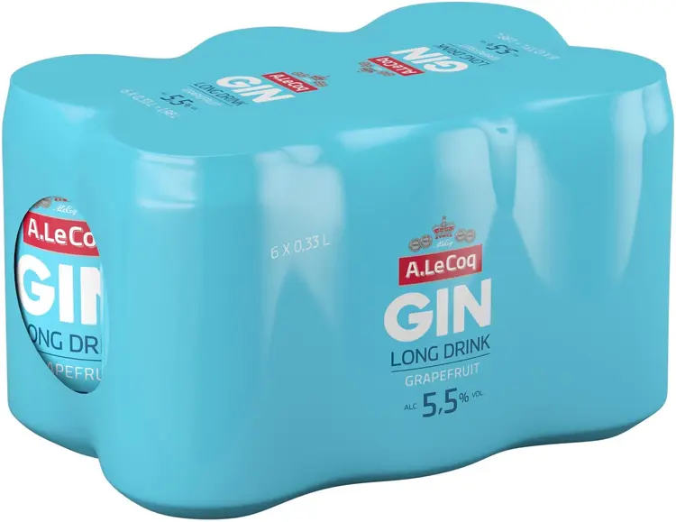 6 x A. Le Coq GIN&Grapefruit Long Drink 5,5% 0,33 l tlk