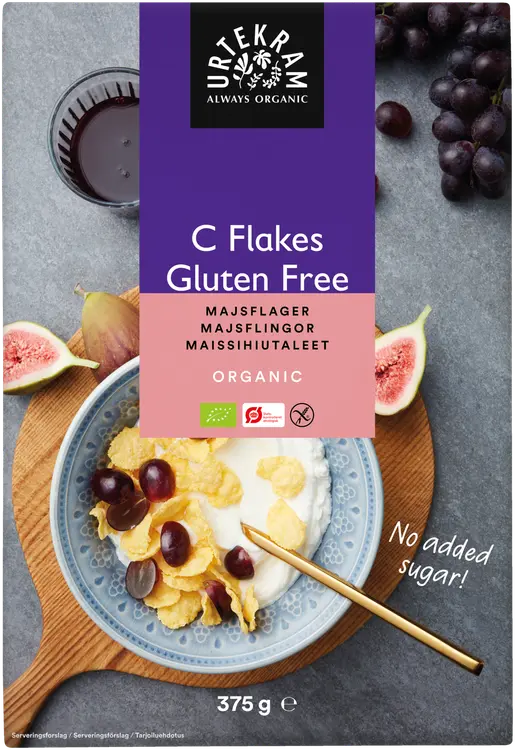 URTEKRAM Luomu Gluteeniton C-Flakes 375g