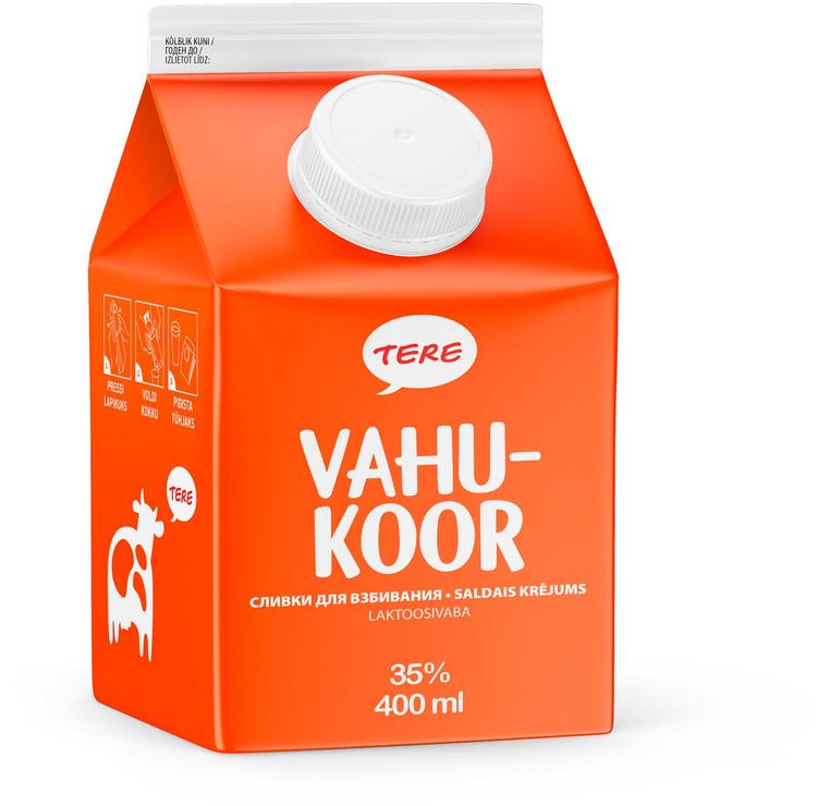 Tere vahukoor 35%, laktoosivaba, 400 ml
