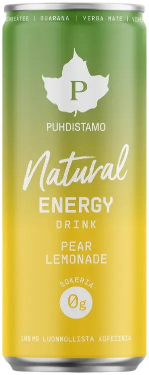 Puhdistamo Natural Energy Drink Pear Lemonade 330 ml