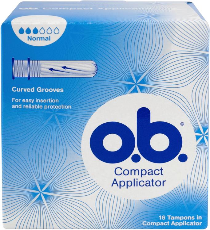 o.b.® Compact Applicator Normal asetintamponi 16 kpl