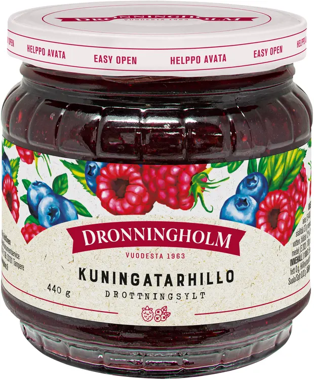 Dronningholm Kuningatarhillo, Vadelma-mustikkahillo 440g
