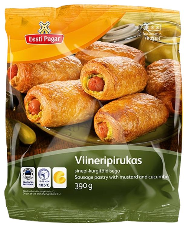 Viineripirukas sinepi-kurgitäidisega, 390 g