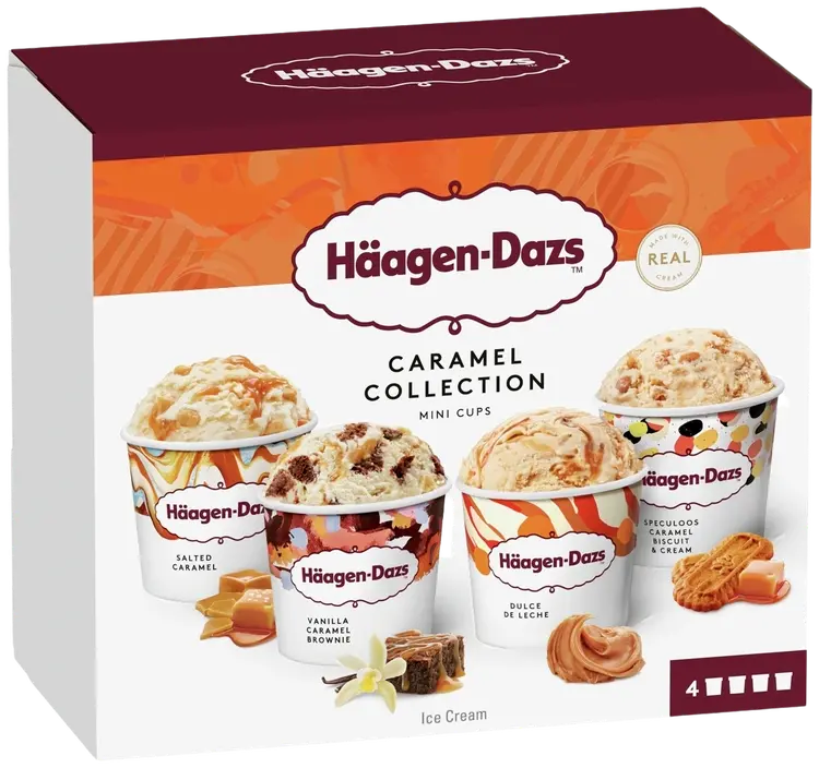 Häagen-Dazs Caramel Collection jäätelö monipakkaus 4x95ml