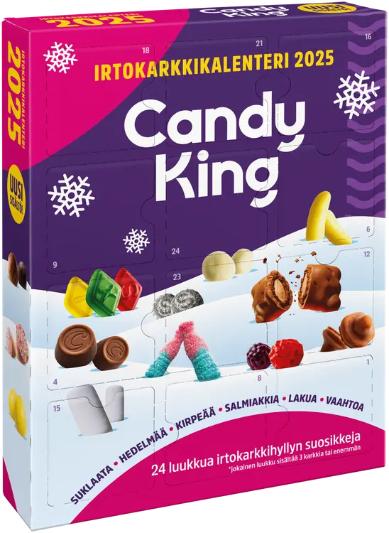 CandyKing irtokarkkikalenteri 2025 600g