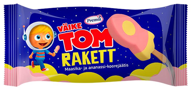 Väike Tom Rakett maasika ja ananassikoorejäätis 50g/85ml