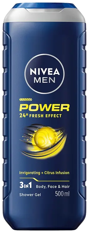 NIVEA MEN 500ml Power Fresh Shower Gel -suihkugeeli